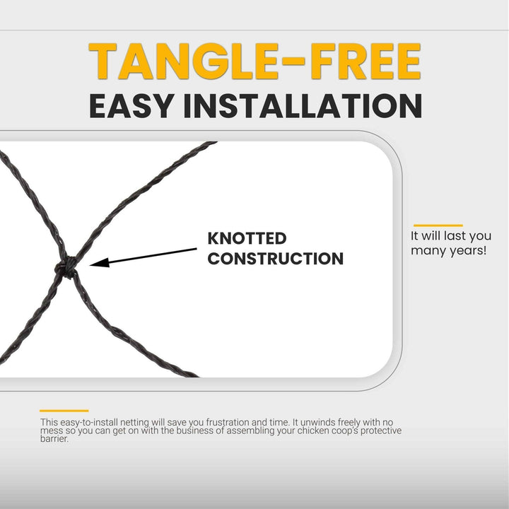 Harvesto Hawx Netting - The Ultimate Tangle-free Bird Netting for Chicken Coops & Chicken Runs - Harvestofarming